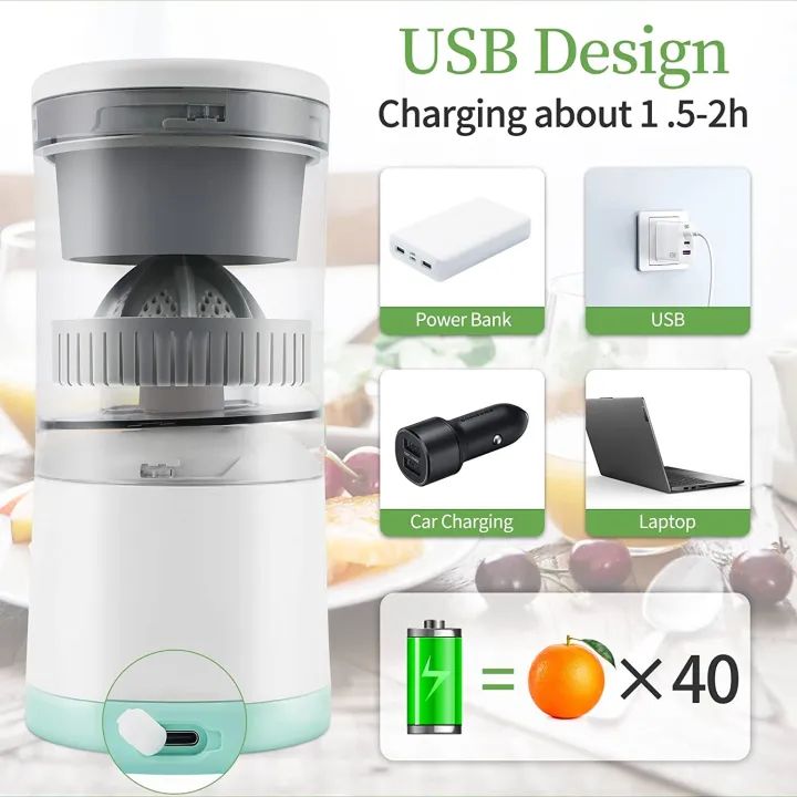Fresh Juice, Anytime, Anywhere: The Ultimate USB Rechargeable Juicer