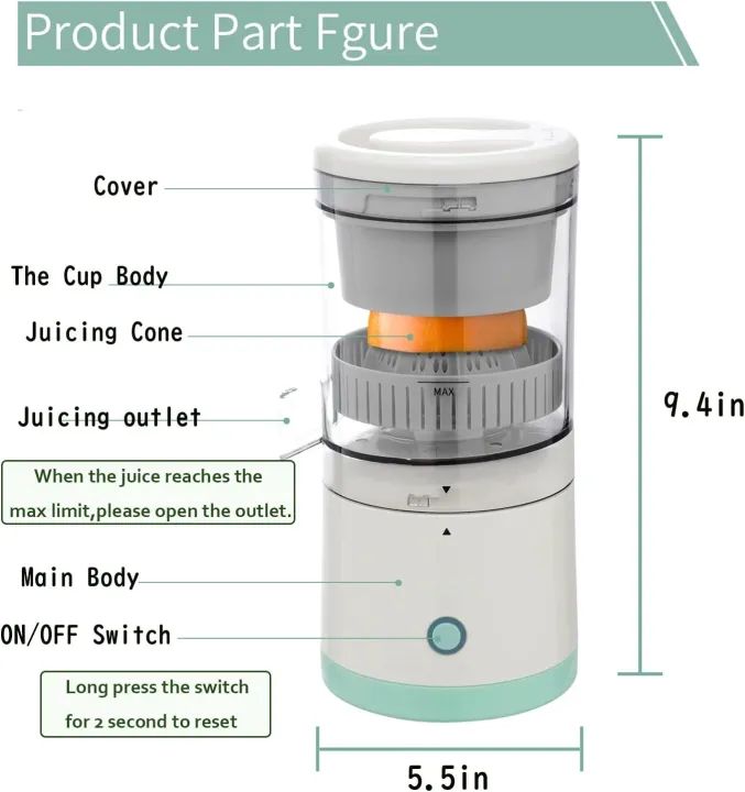Fresh Juice, Anytime, Anywhere: The Ultimate USB Rechargeable Juicer