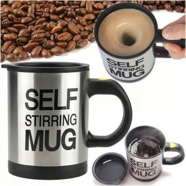 Smart Self-Stirring Mug - 16oz Auto Mix Coffee Cup with Battery, Airtish Lid