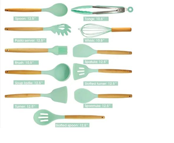 Silicone spoon set kitchen set