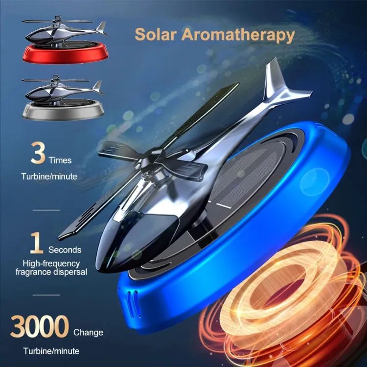 Solar-Powered Rotating Helicopter Car Air Freshener