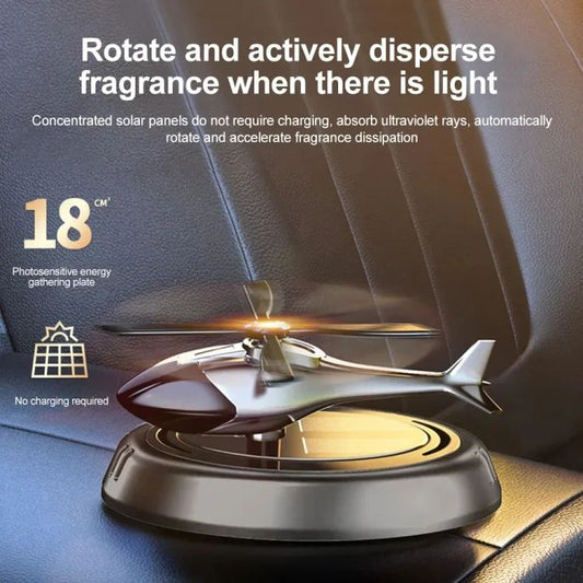 Solar-Powered Rotating Helicopter Car Air Freshener