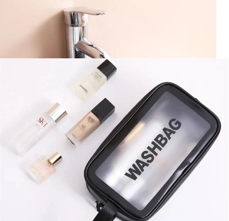 Cosmetics Organizer Storage Tote Clear 3Pcs Wash Bags