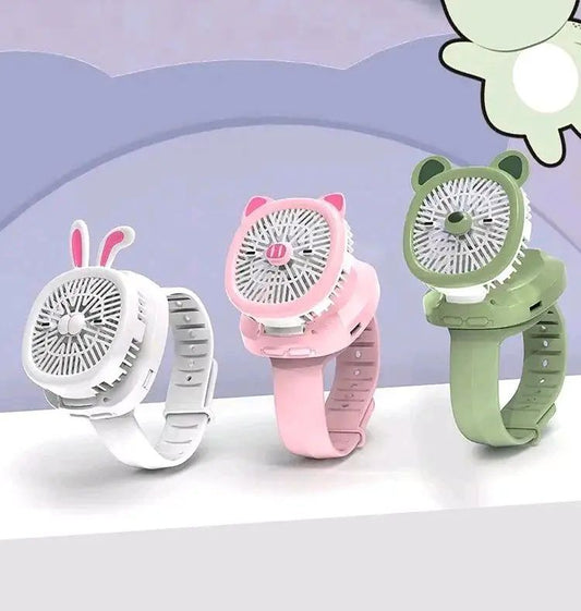 Cartoon Watch Fan with Wrist Strap